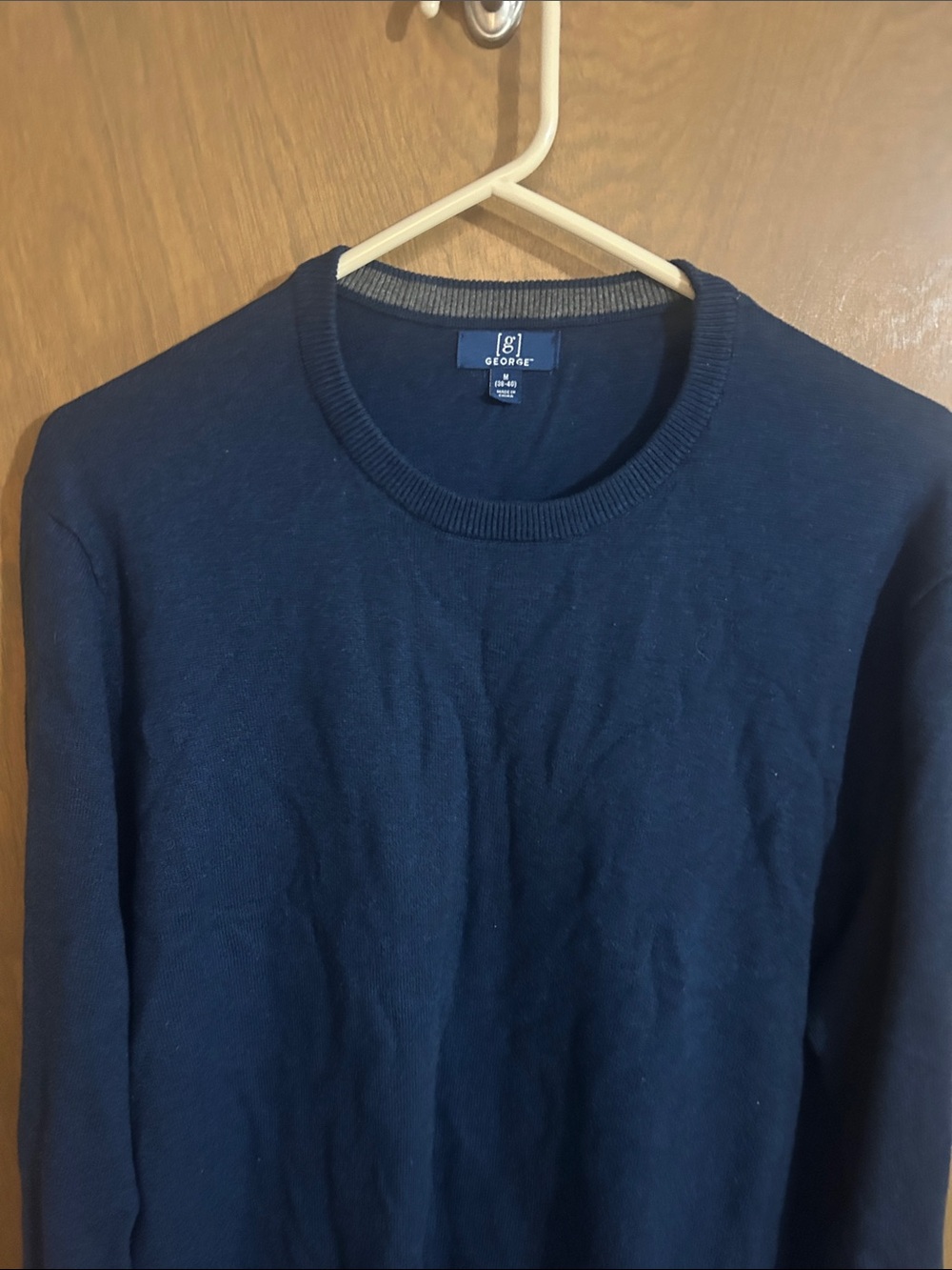 George Men's Dark Blue Crewneck Sweater